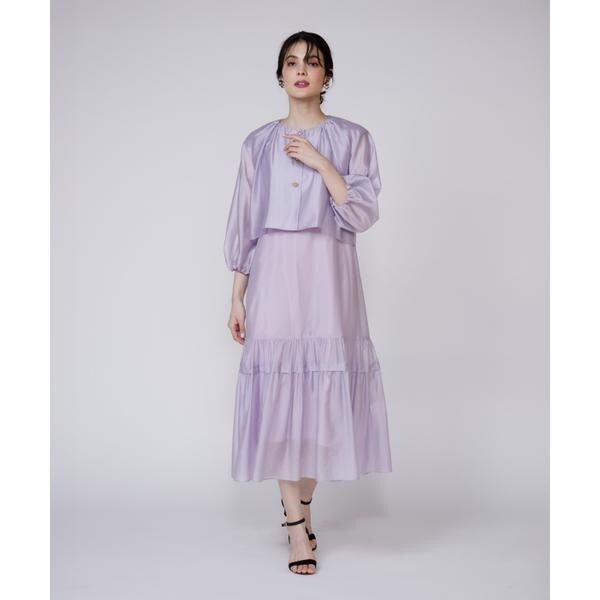 マーリエ ル カセット（Maglie le cassetto）/《大きいサイズ》シアーショートブラウス