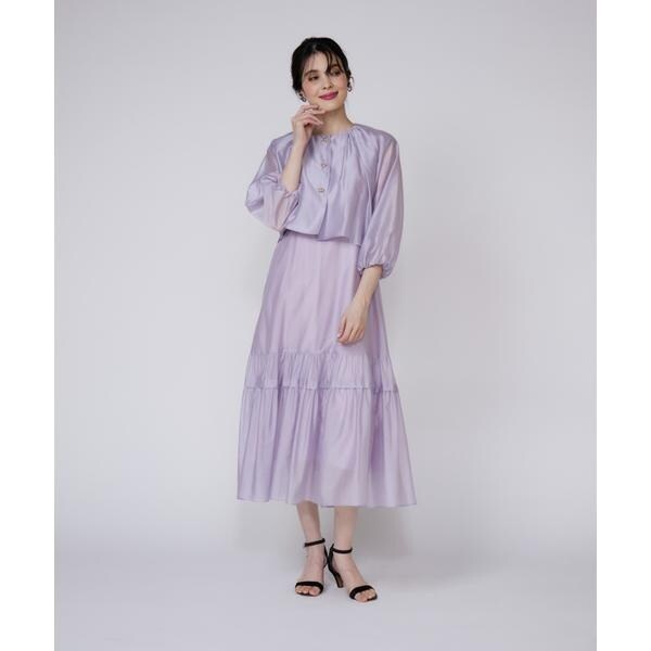 マーリエ ル カセット（Maglie le cassetto）/《大きいサイズ》シアーショートブラウス