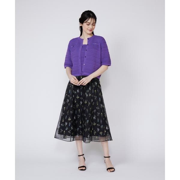 マーリエ ル カセット（Maglie le cassetto）/《大きいサイズ》ピンタック柄スクエアプルオーバー