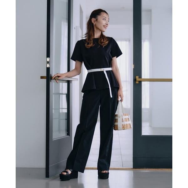 マーリエ ル カセット（Maglie le cassetto）/《M Maglie le cassetto×吉田理紗》快適セミワイドパンツ