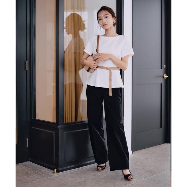 マーリエ ル カセット（Maglie le cassetto）/《M Maglie le cassetto×吉田理紗》快適セミワイドパンツ