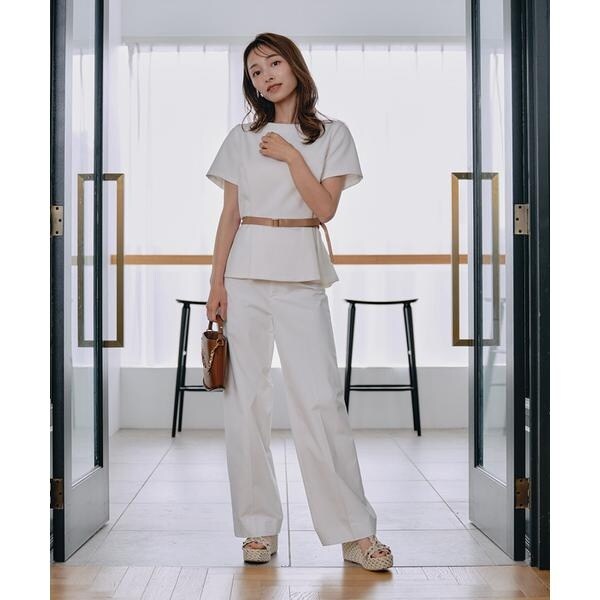 マーリエ ル カセット（Maglie le cassetto）/《M Maglie le cassetto×吉田理紗》快適セミワイドパンツ