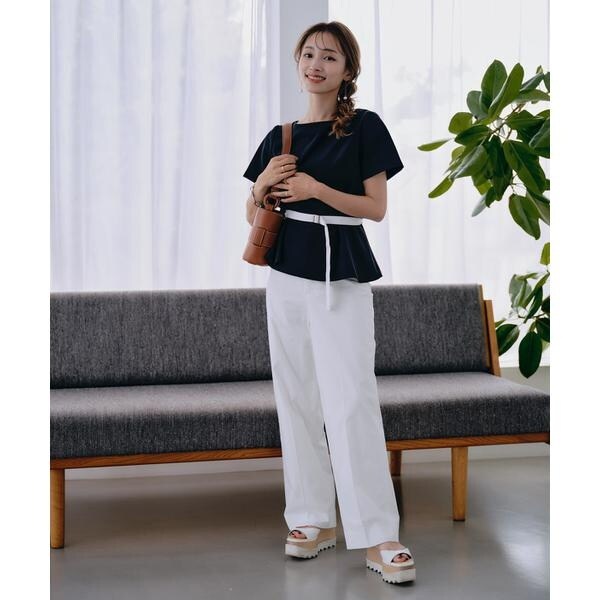 マーリエ ル カセット（Maglie le cassetto）/《M Maglie le cassetto×吉田理紗》快適セミワイドパンツ