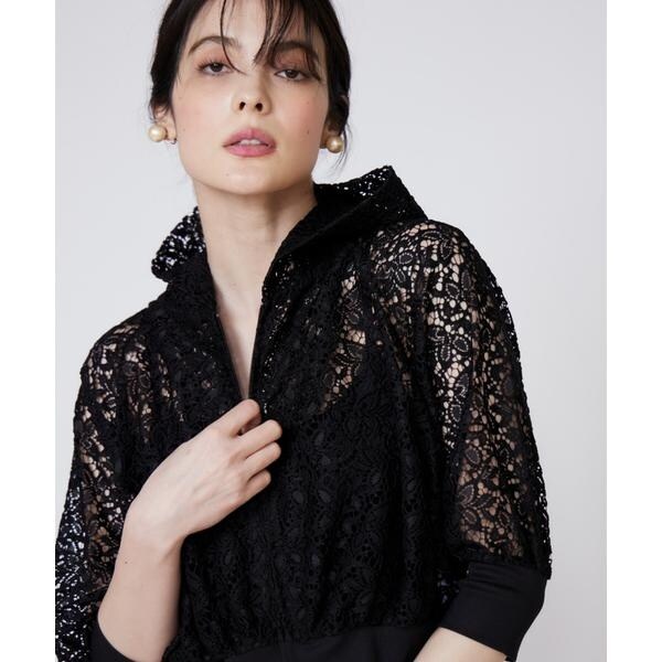 マーリエ ル カセット（Maglie le cassetto）/《大きいサイズ》レースパーカー