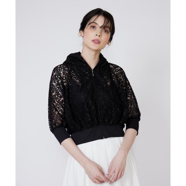 マーリエ ル カセット（Maglie le cassetto）/《大きいサイズ》レースパーカー