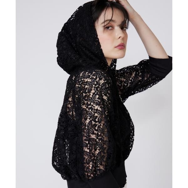 マーリエ ル カセット（Maglie le cassetto）/《大きいサイズ》レースパーカー