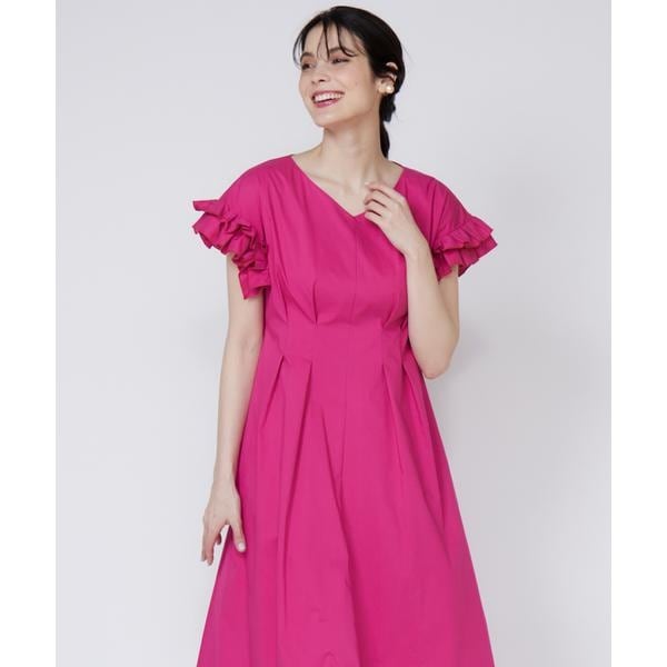 マーリエ ル カセット（Maglie le cassetto）/フリルスリーブワンピース