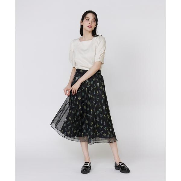 マーリエ ル カセット（Maglie le cassetto）/《大きいサイズ》袖パールカットソー