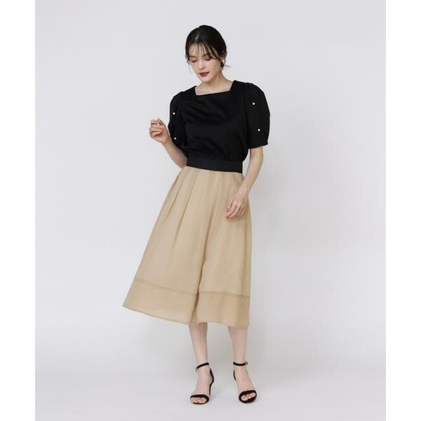 マーリエ ル カセット（Maglie le cassetto）/《大きいサイズ》袖パールカットソー