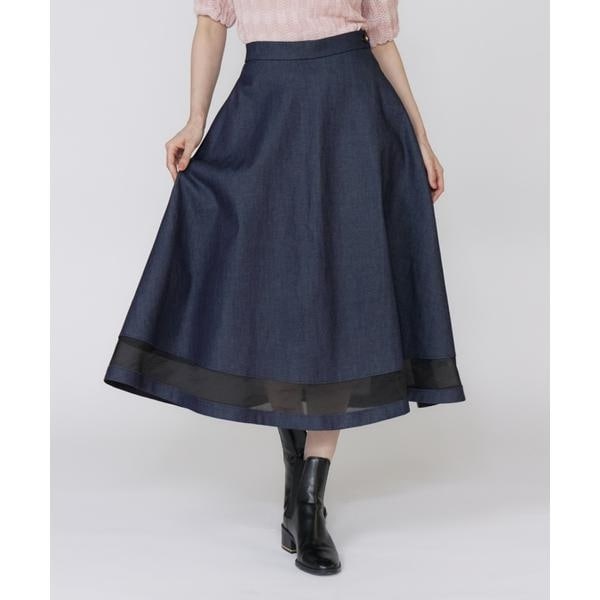 マーリエ ル カセット（Maglie le cassetto）/《フランドル45周年限定コレクション》シアードッキングデニムスカート