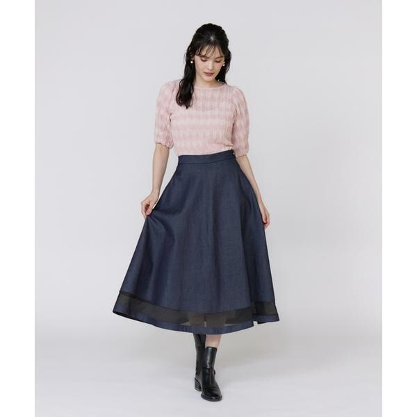 マーリエ ル カセット（Maglie le cassetto）/《フランドル45周年限定コレクション》シアードッキングデニムスカート