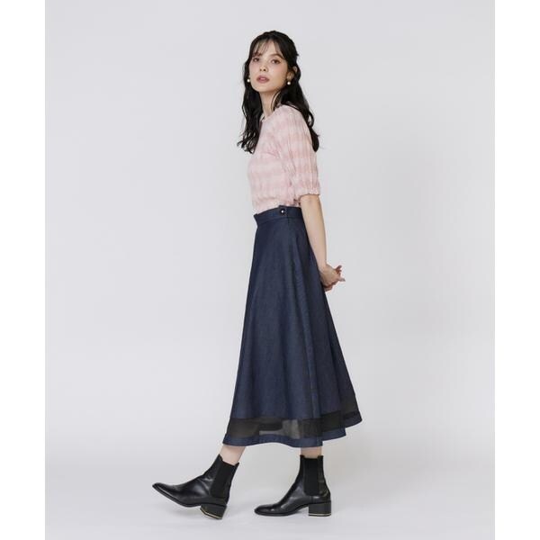 マーリエ ル カセット（Maglie le cassetto）/《フランドル45周年限定コレクション》シアードッキングデニムスカート