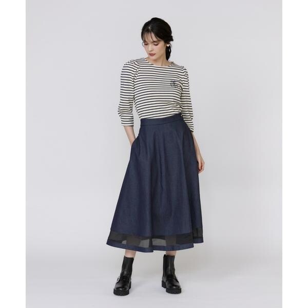 マーリエ ル カセット（Maglie le cassetto）/《フランドル45周年限定コレクション》シアードッキングデニムスカート