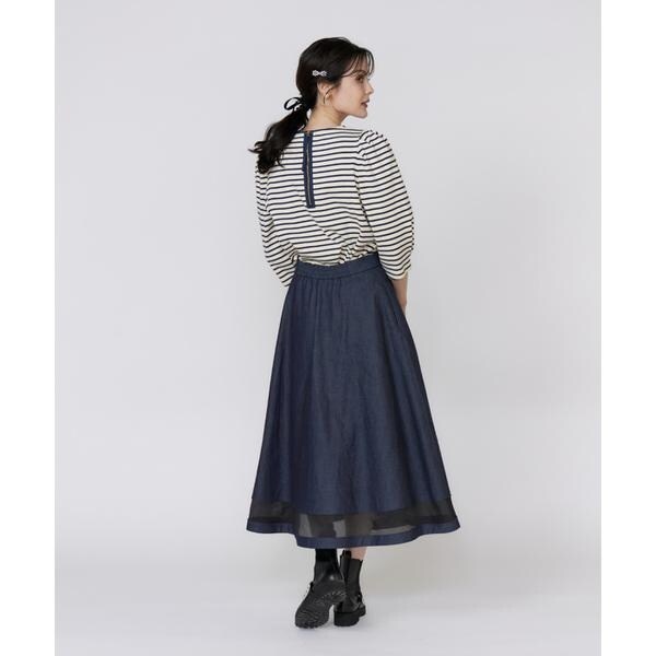 マーリエ ル カセット（Maglie le cassetto）/《フランドル45周年限定コレクション》シアードッキングデニムスカート