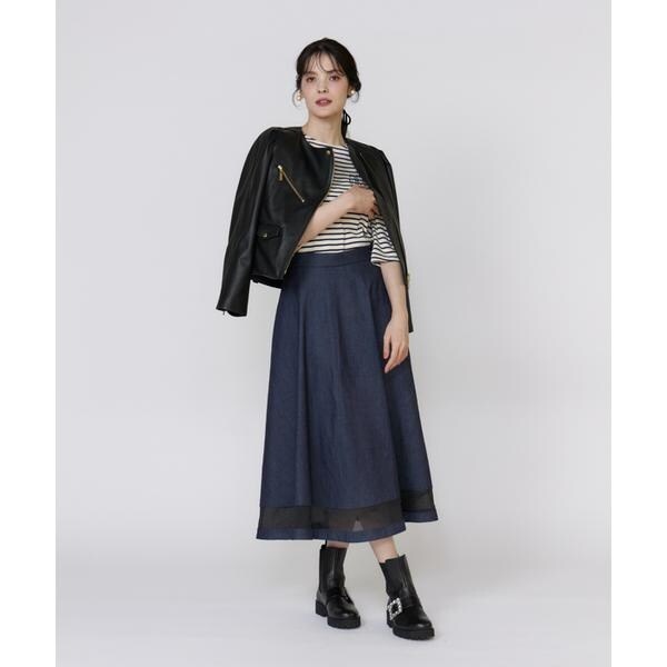 マーリエ ル カセット（Maglie le cassetto）/《フランドル45周年限定コレクション》シアードッキングデニムスカート