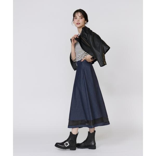 マーリエ ル カセット（Maglie le cassetto）/《フランドル45周年限定コレクション》シアードッキングデニムスカート