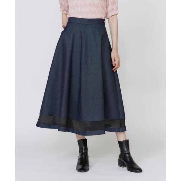 マーリエ ル カセット（Maglie le cassetto）/《フランドル45周年限定コレクション》シアードッキングデニムスカート