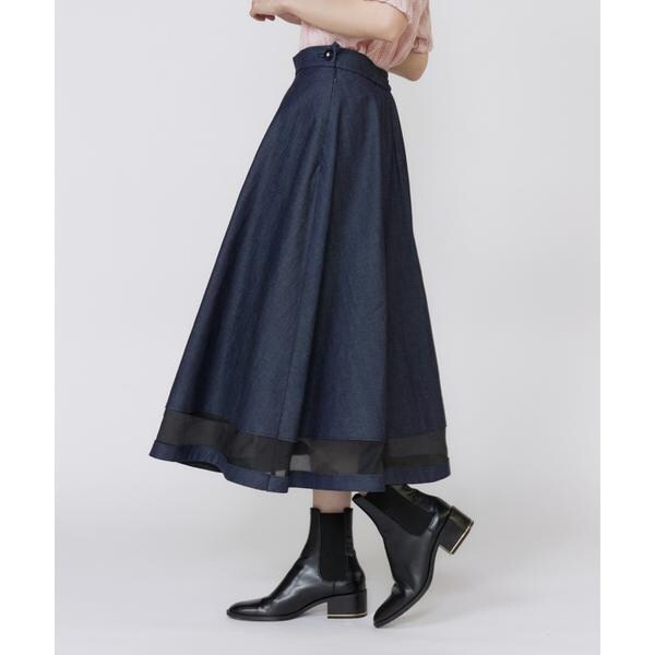 マーリエ ル カセット（Maglie le cassetto）/《フランドル45周年限定コレクション》シアードッキングデニムスカート