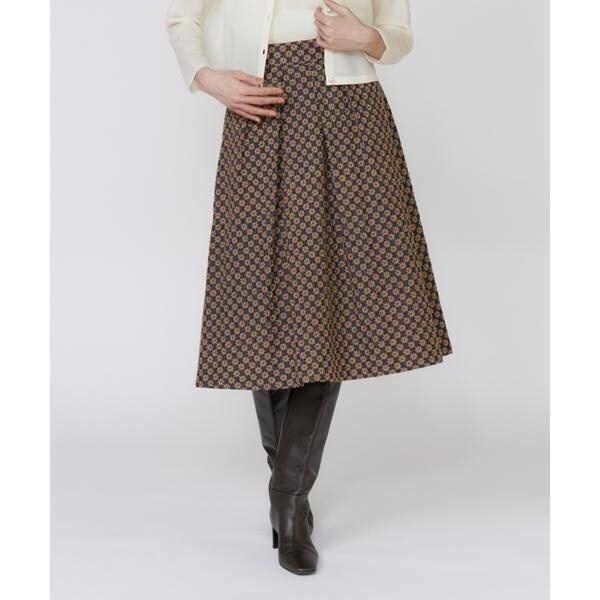 マーリエ ル カセット（Maglie le cassetto）/《大きいサイズ》フラワー刺繍デニムスカート《M Maglie le cassetto》