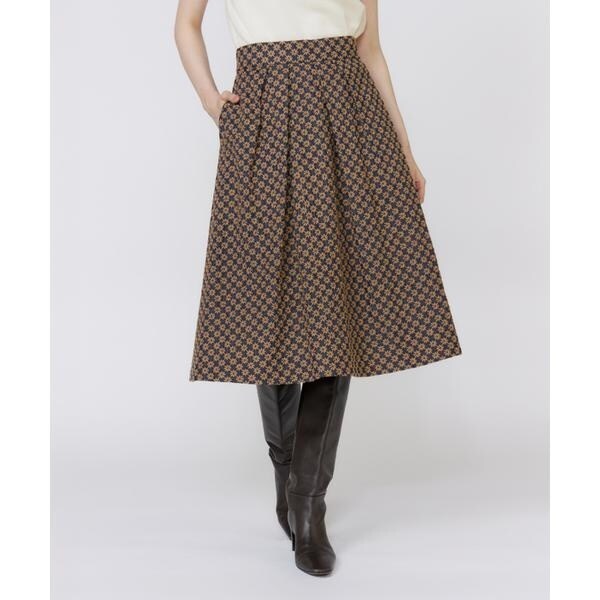 マーリエ ル カセット（Maglie le cassetto）/《大きいサイズ》フラワー刺繍デニムスカート《M Maglie le cassetto》