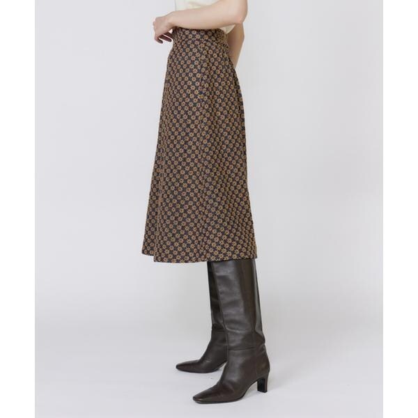 マーリエ ル カセット（Maglie le cassetto）/《大きいサイズ》フラワー刺繍デニムスカート《M Maglie le cassetto》