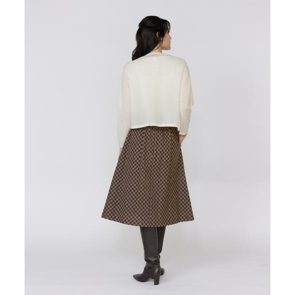 マーリエ ル カセット（Maglie le cassetto）/《大きいサイズ》フラワー刺繍デニムスカート《M Maglie le cassetto》