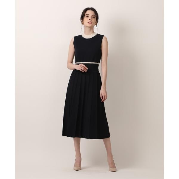 マーリエ ル カセット（Maglie le cassetto）/《大きいサイズ》バイカラーニットワンピース《M Maglie le cassetto》