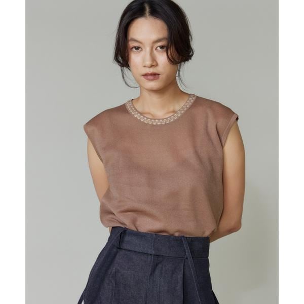 マーリエ ル カセット（Maglie le cassetto）/ブレード付きシアーニット