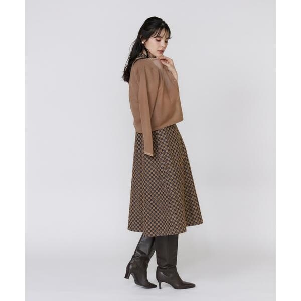 マーリエ ル カセット（Maglie le cassetto）/《大きいサイズ》ブレード付きシアーカーディガン