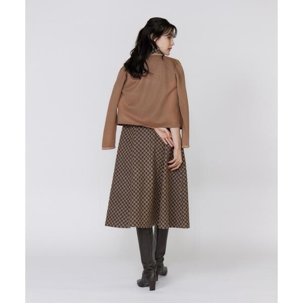 マーリエ ル カセット（Maglie le cassetto）/《大きいサイズ》ブレード付きシアーカーディガン