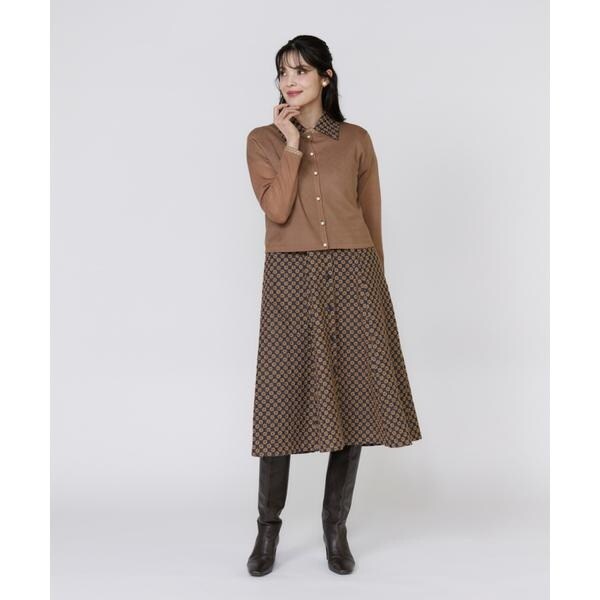 マーリエ ル カセット（Maglie le cassetto）/《大きいサイズ》ブレード付きシアーカーディガン