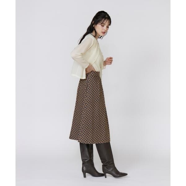 マーリエ ル カセット（Maglie le cassetto）/《大きいサイズ》ブレード付きシアーカーディガン