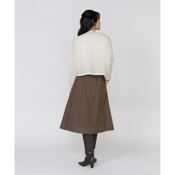 マーリエ ル カセット（Maglie le cassetto）/《大きいサイズ》ブレード付きシアーカーディガン