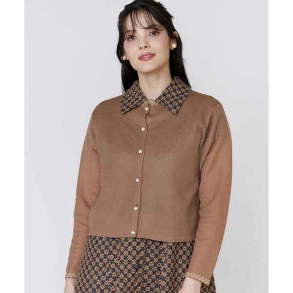 マーリエ ル カセット（Maglie le cassetto）/《大きいサイズ》ブレード付きシアーカーディガン