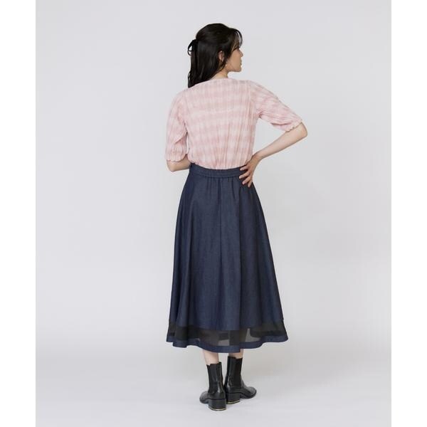 マーリエ ル カセット（Maglie le cassetto）/《大きいサイズ》透かしボーダーニット