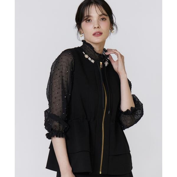 マーリエ ル カセット（Maglie le cassetto）/《美人百花9月号掲載》《フランドル45周年限定コレクション》ペプラムビ