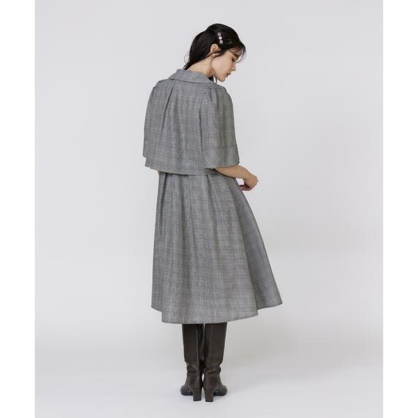 マーリエ ル カセット（Maglie le cassetto）/《大きいサイズ》グレンチェックミニマムジャケット