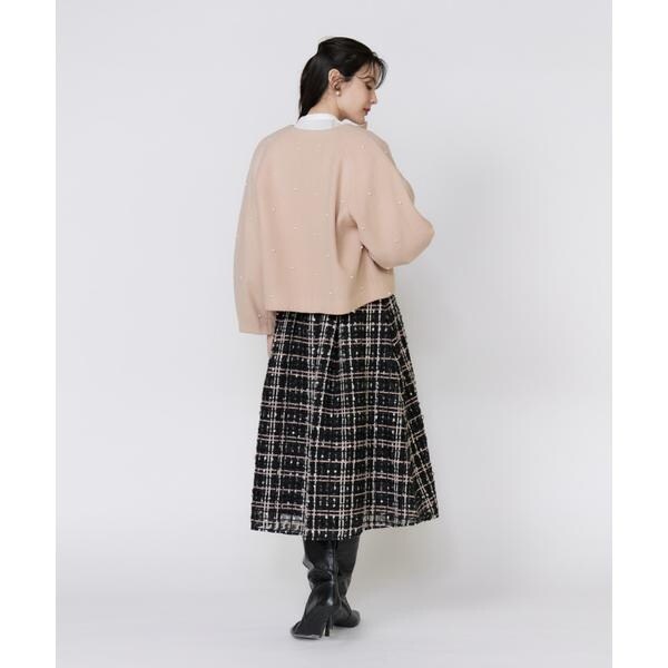 マーリエ ル カセット（Maglie le cassetto）/《大きいサイズ》チュールチェックタックスカート