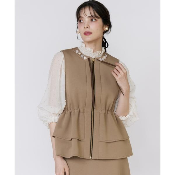 マーリエ ル カセット（Maglie le cassetto）/《フランドル45周年限定コレクション》《大きいサイズ》ペプラムビジュ