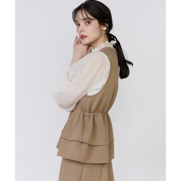 マーリエ ル カセット（Maglie le cassetto）/《フランドル45周年限定コレクション》《大きいサイズ》ペプラムビジュ