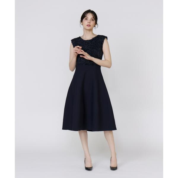 マーリエ ル カセット（Maglie le cassetto）/《フランドル45周年限定コレクション》シャギーラメドッキングワンピー