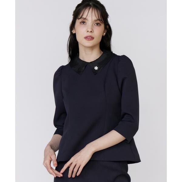 マーリエ ル カセット（Maglie le cassetto）/《M Maglie le cassetto》シアー付け衿ブラウス