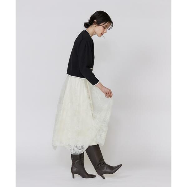 マーリエ ル カセット（Maglie le cassetto）/《大きいサイズ》コンパクトクルーネックニット