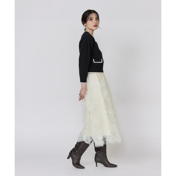 マーリエ ル カセット（Maglie le cassetto）/《大きいサイズ》コンパクトクルーネックニット