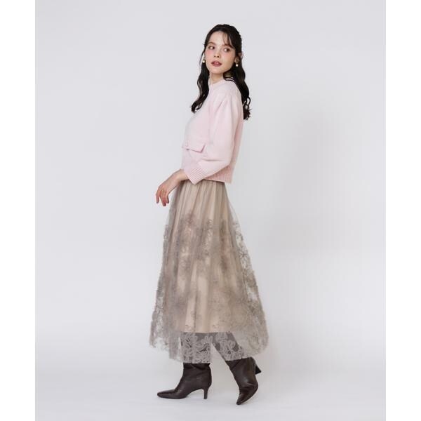 マーリエ ル カセット（Maglie le cassetto）/《大きいサイズ》コンパクトクルーネックニット