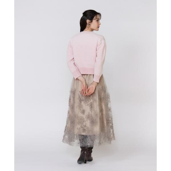 マーリエ ル カセット（Maglie le cassetto）/《大きいサイズ》コンパクトクルーネックニット