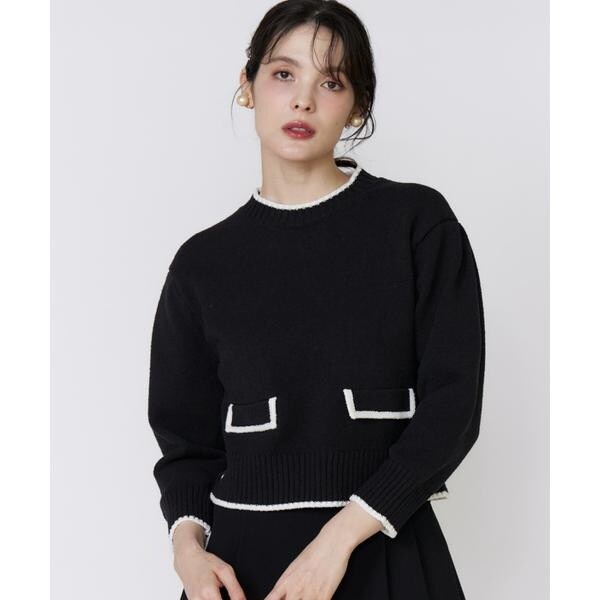 マーリエ ル カセット（Maglie le cassetto）/《大きいサイズ》コンパクトクルーネックニット