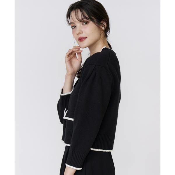 マーリエ ル カセット（Maglie le cassetto）/《大きいサイズ》コンパクトクルーネックニット