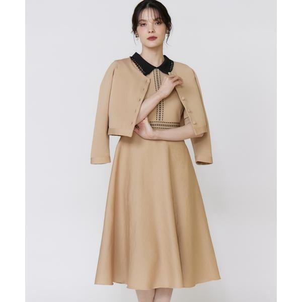 マーリエ ル カセット（Maglie le cassetto）/《M Maglie le cassetto》レース衿ニットワンピース