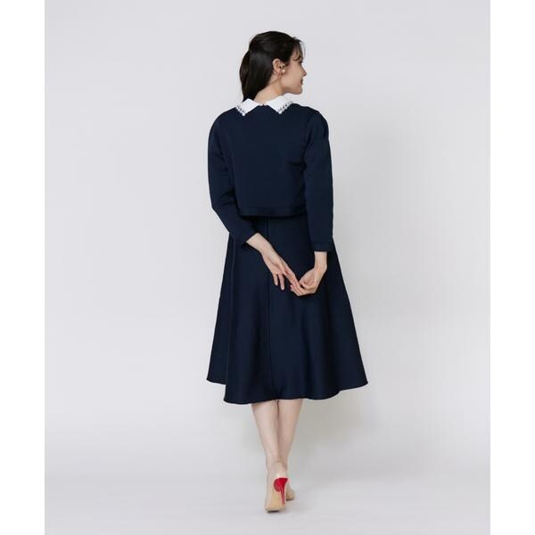 マーリエ ル カセット（Maglie le cassetto）/《M Maglie le cassetto》レース衿ニットワンピース